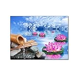  QITEX Art Impressions sur Toile Tableau Affiches & ImprimerSpa Art Murale Zen Pierres Nature Morte pour Yoga Spa et Bureau Apaisant Relaxant Toile Imprime Tableau 30x40cm (Sans cadre)