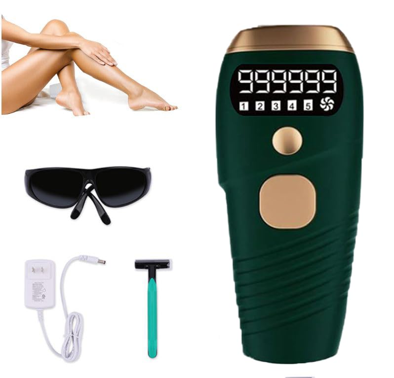 Earwig 9,99,999 Flashes IPL Permanent Hair Removal Device with 5 Energy Levels, Painless Hair Removal Device for Both Men and Women, Bikini, Legs Armpit Arm Hair Removal Machine (GREEN) (B0D3F1WJDS) Amazon Price History, Amazon Price Tracker
