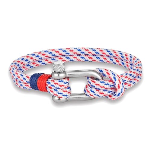 Bracelet homme paracorde réglable anti usure fermeture manille acier u