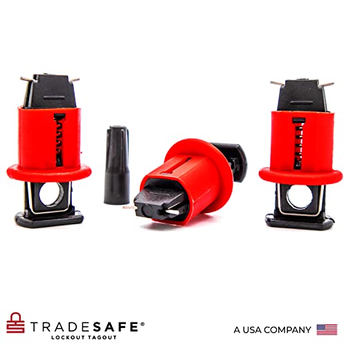 TRADESAFE Dispositivo de Bloqueio de Disjuntor - Bloqueio de Disjuntor Miniatura Padrão com 3 Pinos,