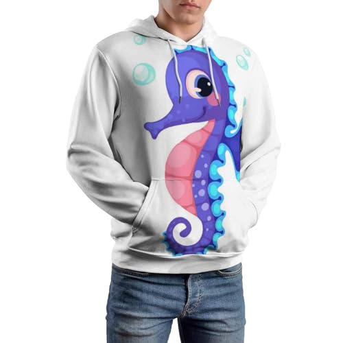 Hoodie hippocampe unisexe sweat à capuche confortable taille S pour homme et femme
