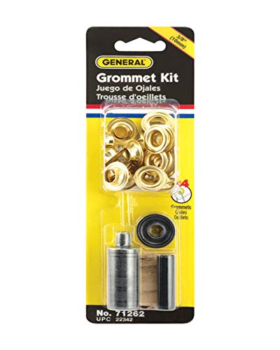 General Tools 71262 3/8 Inch Brass Grommet Kit 12 Count cover