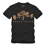  Boxer Rules - Motor Golddruck T-Shirt S-XXL Motorsport R100 Geschenke für Motorradfahrer Biker (XXL, Schwarz)