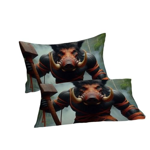 Housse de couette animaux imprimé 3D fermeture éclair en microfibre douce