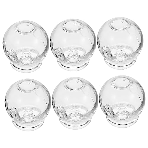 Ventouses verre pour thérapie cupping de 6 pièces transparentes