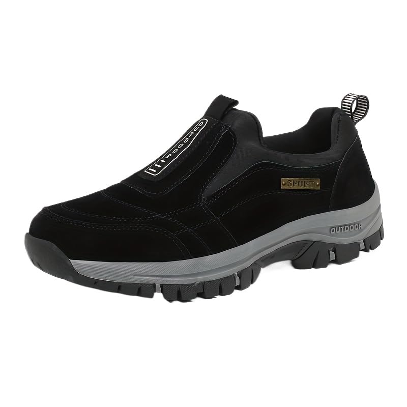 Men's Slip-On Hiking Sneakers, Wear-Resistant Non-Slip Outdoor Shoes for Hunting Trekking