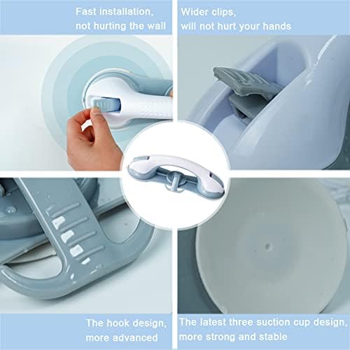 Fuutuu Grab Rail for Bathroom with 3 Suction Cups, Safety Handle, Mobility Aids for Elderly and Disability Aids, No Fixings Needed for Shower