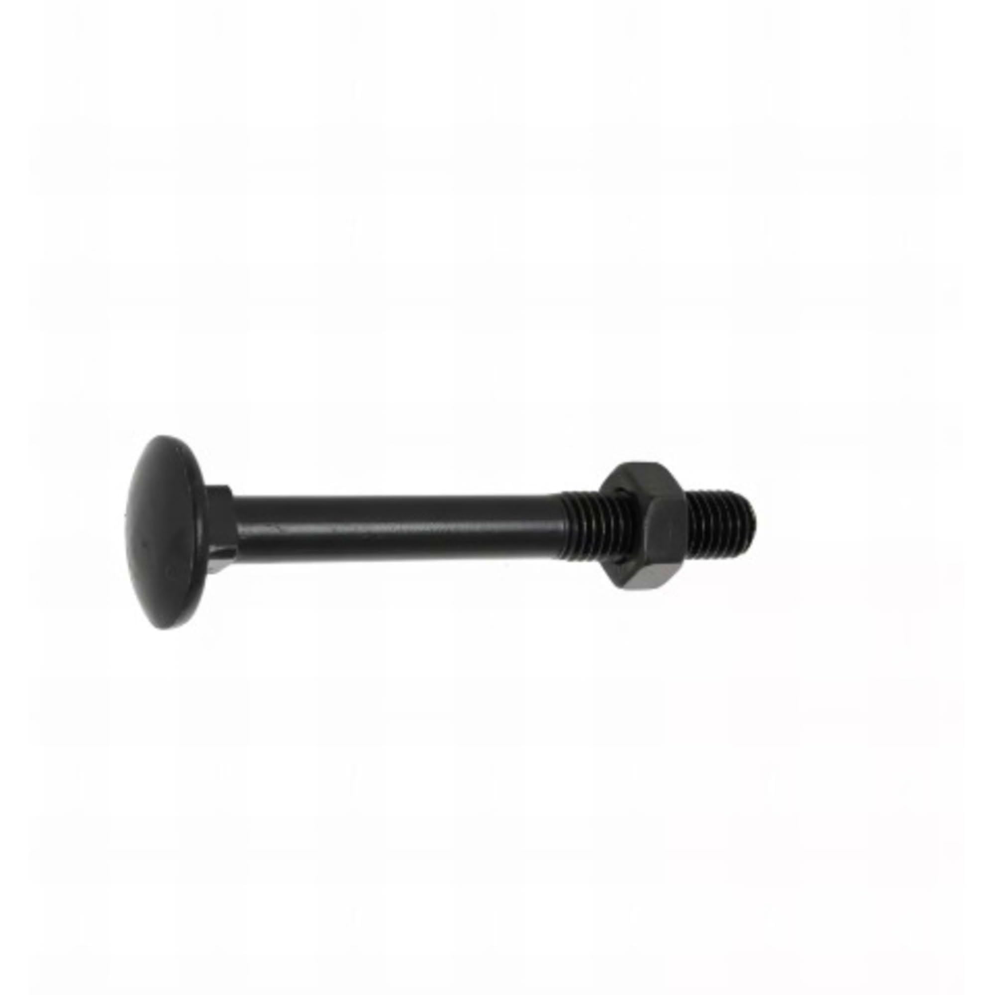 100 Boulons tête ronde collet carré DIN603/555 acier zingués Noir - diamètre 8 mm - Longueur 60 mm