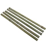 OSALADI 5 Estacas de Bambú para Plantas de Jardín, Enrejado Natural de 40 Cm de Alto, Diámetro 1-2 Cm, Soporte Resistente para Plantas Trepadoras y Decoración Exterior