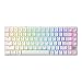 Cherry XTRFY K33 Compact Wireless, Wireless Mem-chanical Gaming-Tastatur, 75% Größe, Multi-Device Tastatur, RGB-Beleuchtung, IP54 Staub- und Spritzwassergeschützt, US-Format (QWERTY), Weiß