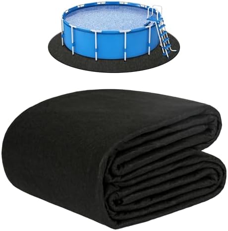 Whmayai 10ft Round Pool Liner Pad, 280g/㎡ Thickened Heavy Duty Above Ground Swimming Pool Ground Cloth, Under Pool Mat Protector for Bottom, Extend Liner Life