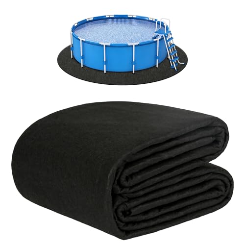 Whmayai 10ft Round Pool Liner Pad, 280g/㎡ Thickened Heavy Duty Above Ground Swimming Pool Ground Cloth, Under Pool Mat Protector for Bottom, Extend Liner Life