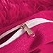 HAIHUA Fluffy Hot Pink Comforter Cover Queen Set, Soft Plush Furry Hot Pink Bedding Queen Set 3 Pieces (1 Shaggy Duvet Cover + 2 Faux Fur Pillow Cases) Fluffy Bed Set, Zipper Closure