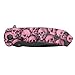 SAS 4.5" Handle 3.5" Blade Skull Camo Spring Assisted Knife with Belt Clip (Pink)