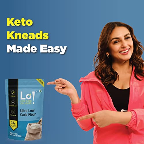 Lo! Low Carb Delights - Ultra Low Carb Keto Atta (500 g)| Dietitian Recommended Keto Flour | Lab Tested Keto Food Products for Keto Diet