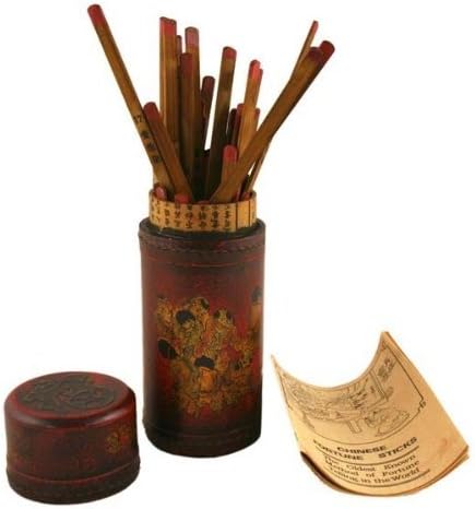 Vintage Chinese Fortune Sticks W. Instruction Booklet
