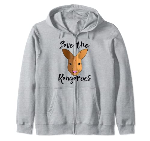 Camisetas Loves Save The Kangaroo Funny Kangaroo Love Sudadera con Capucha