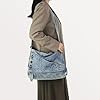 Ruoying Denim Shoulder Bags for Women Retro Jean Hobo Purse With Adjustable Strap Large Tote Handbags #5