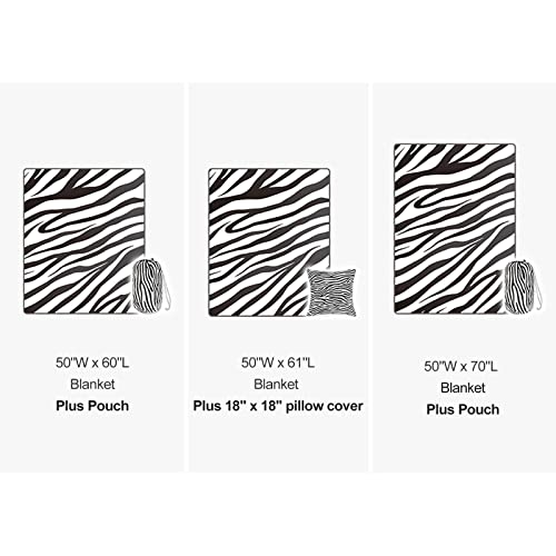 Bnuitland Zebra Print Fleece Flannel Blanket,300 Gsm Double Sided Super Soft Flannel Bed Throw, Blanket For Adults And Kids,Black And White Lightweight Fuzzy Home Decor Blanket(50X70 Inch) #TOP6