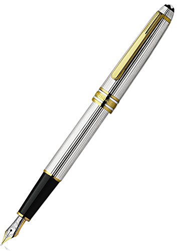 Montblanc Pluma estilográfica Meisterstuck Solitaire Plata de ley 13846