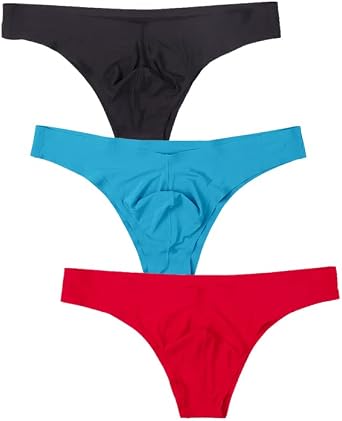 COMLIFE Mens Smooth Seamless Ice Silk Solid Breathable Bikini Briefs | Silky Smooth Ice Silk Fabric Delivers Cool Touch, Rapidly Wicks Sweat To Stay Dry In Hot Summer.