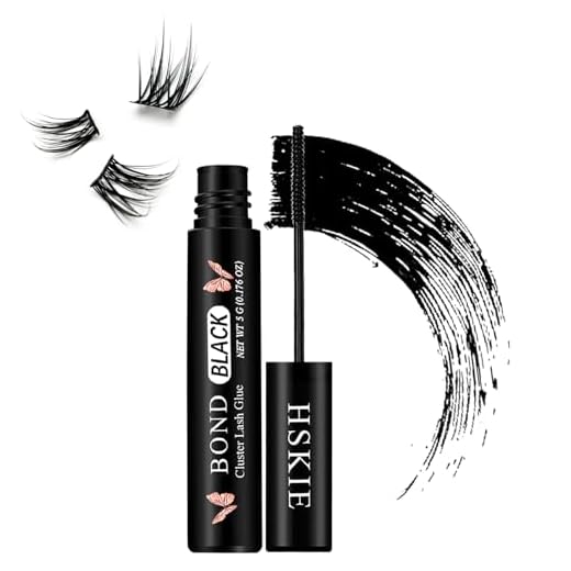 HSKIE Cola Para Cílios Postiços - Fixação Forte Postiços, Longa Duração De 72 Horas, À Prova D'Água, Preta