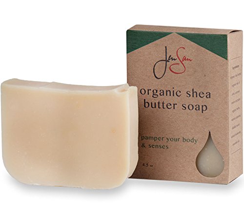 JenSan Patchouli Moisturizing Natural Organic Shea Butter Soap Bar - Handmade with Essential Oils