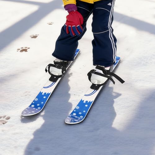 Snow Ski Board Beginner Ski Set Glide Kit Snow Sliding Gear ABS PE Steel Two Way Bindings High Load Capacity Reinforced Plate Portable Lightweight Winter Grass Sand Use Stability Control 68x6cm Plus – vue 2