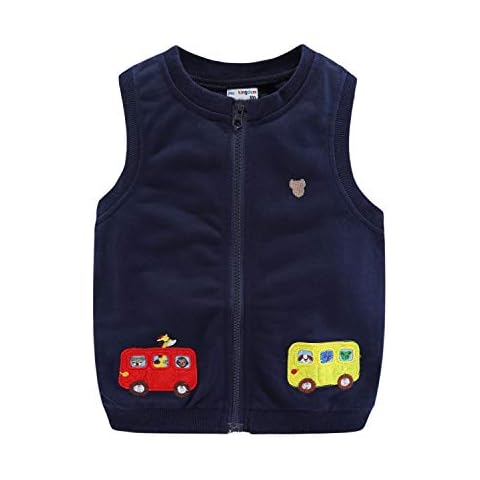 Mud Kingdom Boys' Cartoon Embroidery Gilet Cover