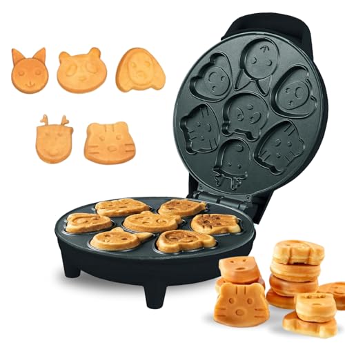 Image of Waffle Maker Machine Mini Electric Breakfast Pancake Maker Similar to Donut or Sandwich Makers for Desserts Snacks Parties for Kids & Family