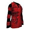 SHOPOHOLIC FASHION Women's Gothic Style Hippie Razor Cut Zip Up Hoodie Jacket [Red, 3XL] #1