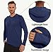 MAGCOMSEN Mens Long Sleeve Hoodie for Men Rash Guards Sun Shirts UV Protection with Hooded Fishing Athletic T-Shirt Workout Shirts Navy