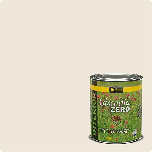 Rodda Paint CASCADIA ZERO Interior Flat Low VOC Paint & Primer in One, Quart, Summit