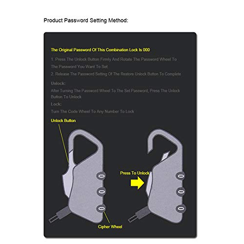 Catazer Mini Bike Lock Anti-Theft Bicycle Spring Combination Cable Lock Travel Luggage Locks Helmet Lock 41200Mm (Black) #TOP5