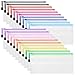 EOOUT 20pcs Zipper Pencil Pouch Plastic Zip File Bags in 10 Colors, for Bills, Cosmetics, Stationery and Travel Storage, 9.5×4.5 Inches