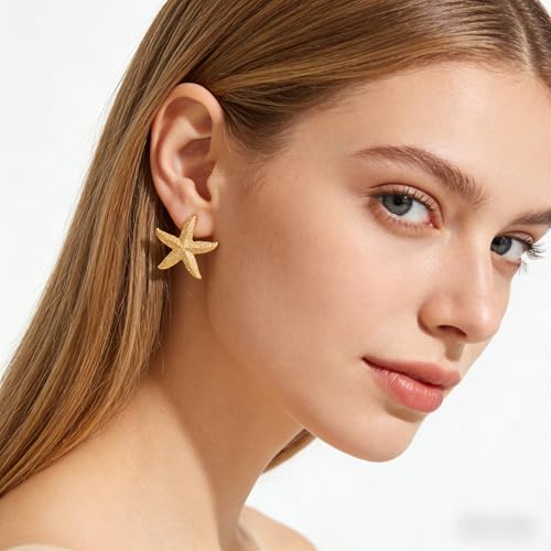 CIHWEXS 16 Pcs Seashell Starfish Jewelry Sets Women Beach Jewelry Mermaid Costume Accessories Ring Necklace Starfish Bracelet Earrings for Women by CIHWEXS - Used condition - Image 5