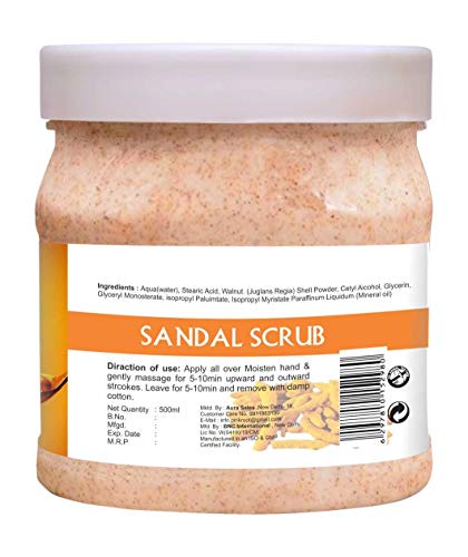 Image of Pink Root Sandal Scrub 500gm with Aloe Vera Cream 500gm