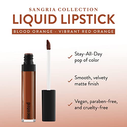 Mented Cosmetics Liquid Lipstick - Vegan Lipstick - Matte Red Lipstick For Women - Long Wear Lipstick - Red Lipstick Long Lasting Smudge Proof - Blood Orange #TOP1