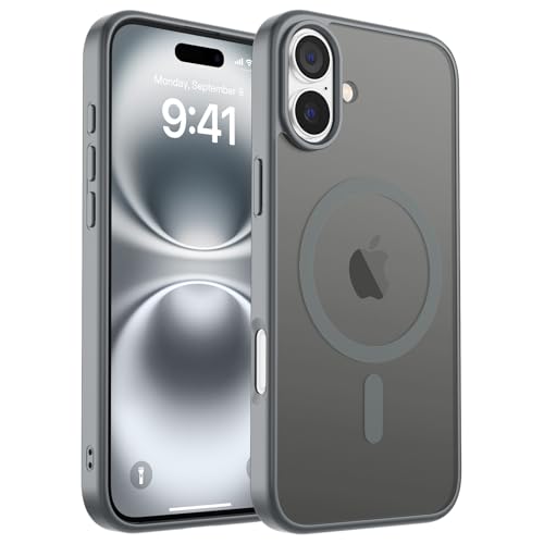 zapica Magnetic for iPhone 16 Case, Dark Gary