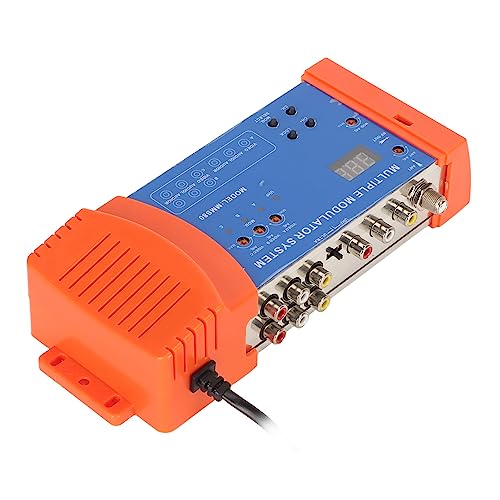 ciciglow Digital Modulator, MMS80CP Multi Channels Home Modulator UHF Modulator Support PAL NTSC, Multiple Modulator System for TV Box AV Source (US Plug 100-240V)