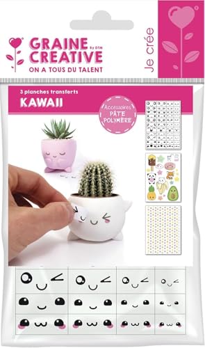 GRAINE CREATIVE 3 Polymer Clay Transfer Sheets - Kawaii