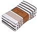 Urban Villa,Horizontal Stripes, Dinner Napkins,Taupe/Chocolate,Premium Quality,100% Cotton, Set of 12, Size 20X20 Inch, Over sized Cloth Napkins with Mitered Corners, UltraSoft, Durable Hotel Quality