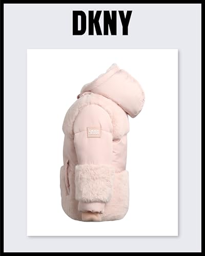 Dkny Baby Girls' Winter Coat - Polar Fleece Lined Hooded Bubble Jacket For Toddlers thumb #5