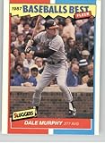 Baseball Trading Card 1987 Fleer Baseball's Best Sluggers vs Pitchers #28 Dale Murphy NM Near Mint Braves
