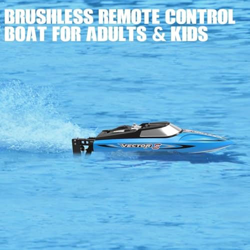 VOLANTEXRC RC Boot Vector S – 2,4-GHz Speedboot, 45+ km/h, für Pools & Seen – Rennboot für Kinder und Erwachsene (Blau)