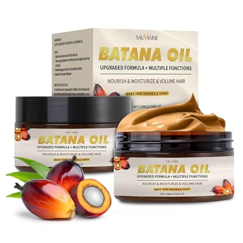 2 Piezas Aceite de Batana Pelo, Batana Hair Oil, Aceite de Batana Natural Puro para Acelerar Crecimiento Cabello, Prevención de la Caída del Cabello, Aceite para el Cabello Seco y Encrespado, 110ml*2
