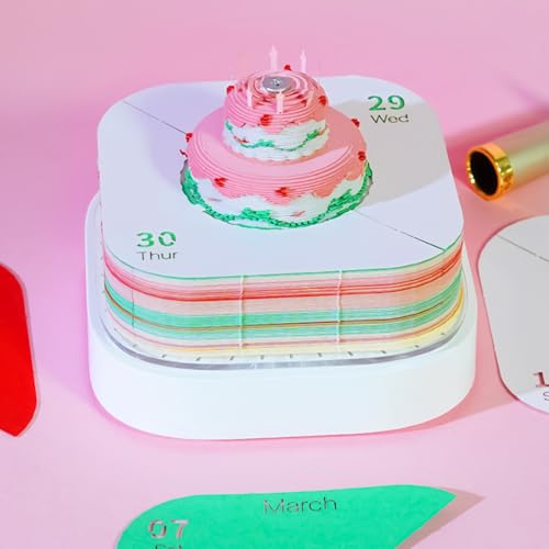 Calendrier de bureau 3D 2026 bloc-notes détachable et design avec éclairage - 7