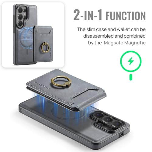 Coque iPhone 16e aimantée compatible charge sans fil et anneau de support 360°