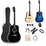 アコースティックギター セット 41インチ 初心者 アコギ バスウッド&テックウッド材 練習用 弦楽器 フォークギター スチール弦 おしゃれ 小学生 大人兼用 人気