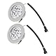 BUGUUYO 2St Dunstabzugshaubenlicht kühlschrank lampe Dunstabzugshaube Lampe LED Leuchtmittel Dunstabzug Kühles Küchenlicht LED wiederaufladbare Glühbirne Küchenherdleuchten Plastik Silver